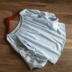 Denim Champagne tier Top